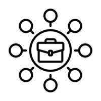 Work Hub icon line illustration vector