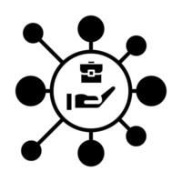Career Network icon line illustration vector