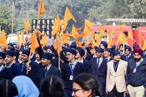 Delhi, India - December 26 2023 - Veer Bal Diwas commemorates the martyrdom of the four sons of tenth and last Sikh Guru Gobind Singh, In Jan 2021 PM Modi announced Dec 26 observed as Veer Bal Diwas photo