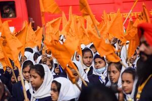 Delhi, India - December 26 2023 - Veer Bal Diwas commemorates the martyrdom of the four sons of tenth and last Sikh Guru Gobind Singh, In Jan 2021 PM Modi announced Dec 26 observed as Veer Bal Diwas photo