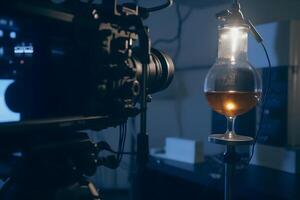 Modern High Tech Laboratory Full of Advanced Technological Wonders. Neural network photo