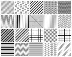 Geometric set of seamless gray and white patterns vector