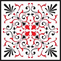 square red classic ornament. A square with a black pattern. Ceiling decoration, ancient Rome, Greece. vector