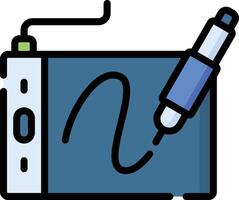drawing tablet illustration design vector