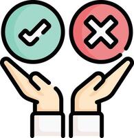 decision making illustration design vector