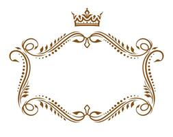 Vintage vignettes set with floral frame borders vector