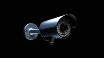 Security Camera isolate on black background. Neural network photo