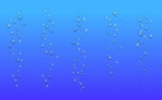 Bubbles of underwater fizzing air realistic 3d vector