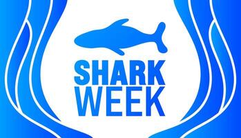 Shark Week background template. Holiday concept. use to background, banner, placard, card, and poster design template with text inscription and standard color. vector