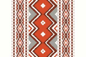 Motif Ikat Seamless Pattern Embroidery Background. Ikat Stripe Geometric Ethnic Oriental Pattern Traditional. Ikat Aztec Style Abstract Design for Print Texture,fabric,saree,sari,carpet. vector
