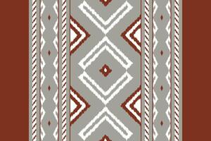 Motif Ikat Seamless Pattern Embroidery Background. Ikat Stripes Geometric Ethnic Oriental Pattern traditional.aztec Style Abstract design for Texture,fabric,clothing,wrapping,sarong. vector