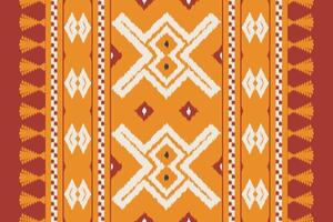 Motif Ikat Paisley Embroidery Background. Ikat Pattern Geometric Ethnic Oriental Pattern traditional.aztec Style Abstract illustration.design for Texture,fabric,clothing,wrapping,sarong. vector