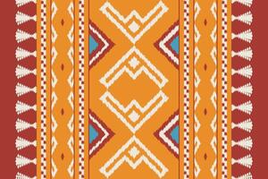 Motif Ikat Paisley Embroidery Background. Ikat Flowers Geometric Ethnic Oriental Pattern Traditional. Ikat Aztec Style Abstract Design for Print Texture,fabric,saree,sari,carpet. vector