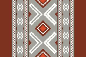 Motif Ikat Seamless Pattern Embroidery Background. Ikat Stripes Geometric Ethnic Oriental Pattern Traditional. Ikat Aztec Style Abstract Design for Print Texture,fabric,saree,sari,carpet. vector