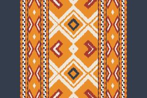 Ikat Fabric Paisley Embroidery Background. Ikat Aztec Geometric Ethnic Oriental Pattern Traditional. Ikat Aztec Style Abstract Design for Print Texture,fabric,saree,sari,carpet. vector