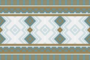 Motif Ikat Paisley Embroidery Background. Ikat Background Geometric Ethnic Oriental Pattern Traditional. Ikat Aztec Style Abstract Design for Print Texture,fabric,saree,sari,carpet. vector