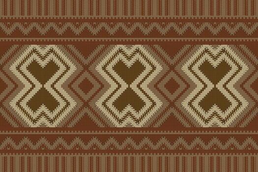 Motif Ikat Seamless Pattern Embroidery Background. Ikat Texture Geometric Ethnic Oriental Pattern Traditional. Ikat Aztec Style Abstract Design for Print Texture,fabric,saree,sari,carpet. vector