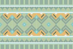 Ikat Damask Paisley Embroidery Background. Ikat Designs Geometric Ethnic Oriental Pattern Traditional. Ikat Aztec Style Abstract Design for Print Texture,fabric,saree,sari,carpet. vector