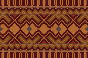 Motif Ikat Paisley Embroidery Background. Ikat Stripe Geometric Ethnic Oriental Pattern Traditional. Ikat Aztec Style Abstract Design for Print Texture,fabric,saree,sari,carpet. vector