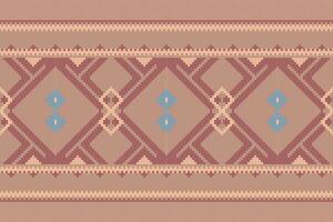 Ikat Floral Paisley Embroidery Background. Ikat Design Geometric Ethnic Oriental Pattern Traditional. Ikat Aztec Style Abstract Design for Print Texture,fabric,saree,sari,carpet. vector