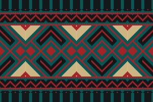 Motif Ikat Paisley Embroidery Background. Ikat Stripes Geometric Ethnic Oriental Pattern Traditional. Ikat Aztec Style Abstract Design for Print Texture,fabric,saree,sari,carpet. vector
