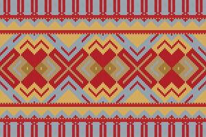 Motif Ikat Floral Paisley Embroidery Background. Ikat Stripe Geometric Ethnic Oriental Pattern Traditional. Ikat Aztec Style Abstract Design for Print Texture,fabric,saree,sari,carpet. vector