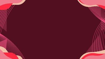 Abstract background with straight and curved pink lines vector