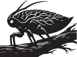 Treehopper silhouette Art vector