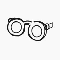 a drawing of a glasses on a white background vector