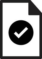 Approved document icon . Document tick icon . Compliance document icon vector