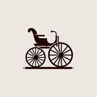 Classic bicycle silhouette illustration vector
