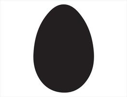 Egg shape silhouette on white background vector