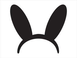 Easter bunny ears silhouette vector