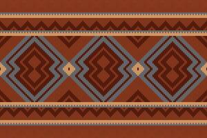 Ikat Damask Embroidery Background. Ikat Damask Geometric Ethnic Oriental Pattern traditional.aztec Style Abstract illustration.design for Texture,fabric,clothing,wrapping,sarong. vector