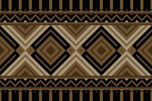 Motif Ikat Floral Paisley Embroidery Background. Ikat Chevron Geometric Ethnic Oriental Pattern Traditional. Ikat Aztec Style Abstract Design for Print Texture,fabric,saree,sari,carpet. vector