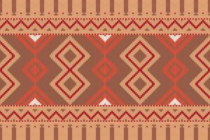 Motif Ikat Paisley Embroidery Background. Ikat Floral Geometric Ethnic Oriental Pattern Traditional. Ikat Aztec Style Abstract Design for Print Texture,fabric,saree,sari,carpet. vector