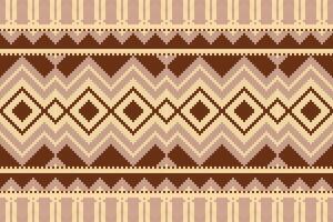 Ikat Damask Embroidery Background. Ikat Aztec Geometric Ethnic Oriental Pattern traditional.aztec Style Abstract illustration.design for Texture,fabric,clothing,wrapping,sarong. vector