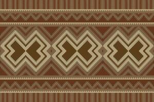 Motif Ikat Seamless Pattern Embroidery Background. Ikat Geometric Ethnic Oriental Pattern traditional.aztec Style Abstract design for Texture,fabric,clothing,wrapping,sarong. vector