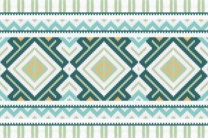 Ikat Floral Paisley Embroidery Background. Ikat Texture Geometric Ethnic Oriental Pattern Traditional. Ikat Aztec Style Abstract Design for Print Texture,fabric,saree,sari,carpet. vector
