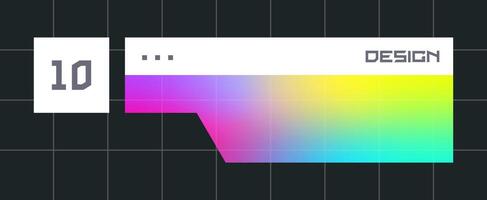 Futuristic element illustration. Colorful lower third overlay. vector