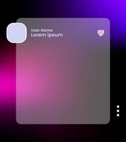 Social media frame isolated template. Colorful social media interface. vector