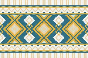 Ikat Damask Embroidery Background. Ikat Prints Geometric Ethnic Oriental Pattern Traditional. Ikat Aztec Style Abstract Design for Print Texture,fabric,saree,sari,carpet. vector