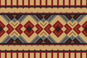 Ikat Paisley Pattern Embroidery Background. Ikat Seamless Geometric Ethnic Oriental Pattern Traditional. Ikat Aztec Style Abstract Design for Print Texture,fabric,saree,sari,carpet. vector