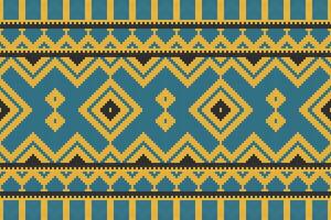 Ikat Damask Embroidery Background. Ikat Stripes Geometric Ethnic Oriental Pattern Traditional. Ikat Aztec Style Abstract Design for Print Texture,fabric,saree,sari,carpet. vector