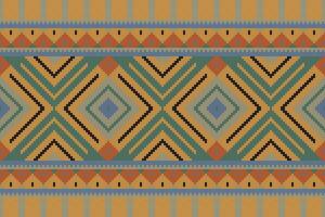 Ikat Damask Paisley Embroidery Background. Ikat Fabric Geometric Ethnic Oriental Pattern Traditional. Ikat Aztec Style Abstract Design for Print Texture,fabric,saree,sari,carpet. vector