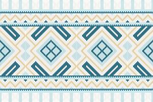 Motif Ikat Seamless Pattern Embroidery Background. Ikat Designs Geometric Ethnic Oriental Pattern traditional.aztec Style Abstract design for Texture,fabric,clothing,wrapping,sarong. vector
