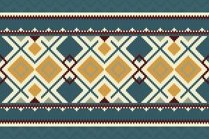 Ikat Paisley Pattern Embroidery Background. Ikat Stripe Geometric Ethnic Oriental Pattern Traditional. Ikat Aztec Style Abstract Design for Print Texture,fabric,saree,sari,carpet. vector