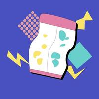 90s music background. Retro disco banner with y2k or 00s elements. vector