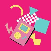 90s music background. Retro disco banner with y2k or 00s elements. vector