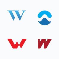 Initial letter W logo template vector